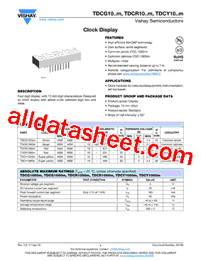 TDCG10M Datasheet PDF - Vishay Siliconix