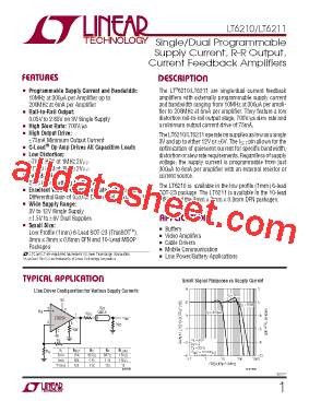 LT6211CDD Datasheet PDF - Linear Technology
