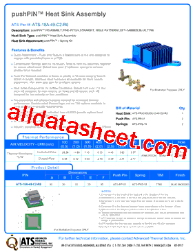ATS-18A-49-C2-R0 Datasheet PDF - Advanced Thermal Solutions, Inc.