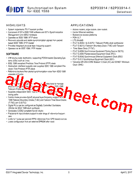 SynchronizationSystem Datasheet PDF - Integrated Device Technology