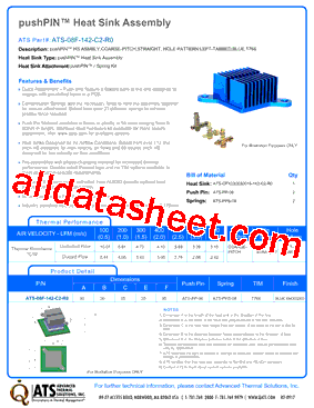 ATS-08F-142-C2-R0 Datasheet PDF - Advanced Thermal Solutions, Inc.