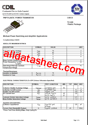 C45C8 Datasheet PDF - List of Unclassifed Manufacturers