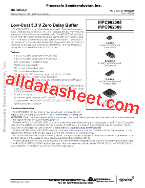 MPC962309 Datasheet PDF - Motorola, Inc