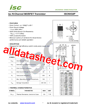 ISCNH34P Datasheet PDF - Inchange Semiconductor Company Limited