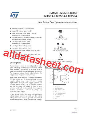LM358AST Datasheet PDF - STMicroelectronics