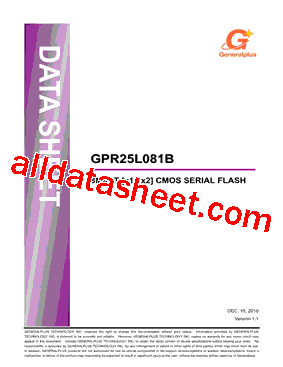 GPR25L081B Datasheet PDF - Generalplus Technology Inc.