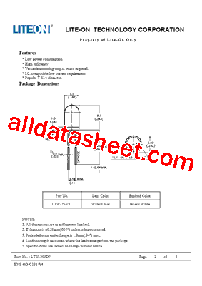 LTW-2S3D7 Datasheet PDF - Lite-On Technology Corporation