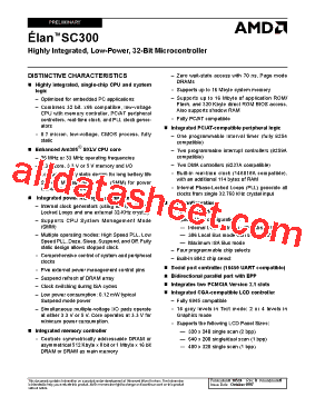 ELANSC300-25VC Datasheet PDF - Advanced Micro Devices