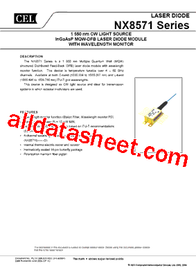 NX8571SC393D-BA Datasheet PDF - California Eastern Labs