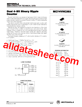 MC74VHC393D Datasheet PDF - ON Semiconductor