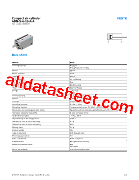 8080595 Datasheet PDF - Festo Corporation.