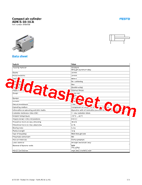 8080588 Datasheet PDF - Festo Corporation.