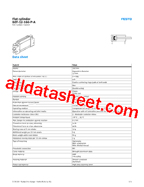 164010 Datasheet PDF - Festo Corporation.