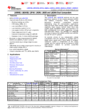 LM2903B Datasheet PDF - Texas Instruments