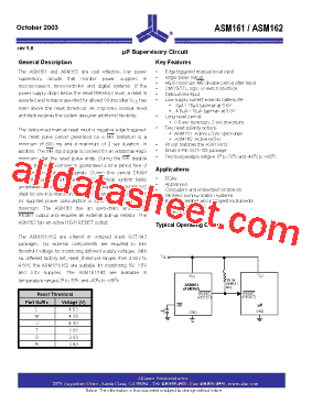 ASM162JEUS/T Datasheet PDF - Alliance Semiconductor Corporation