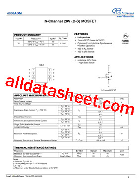 4800AGM Datasheet PDF - VBsemi Electronics Co.,Ltd