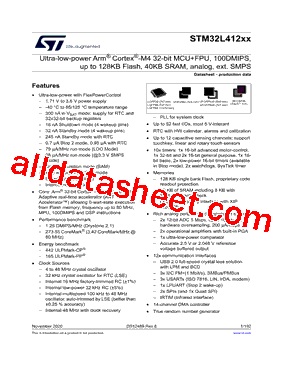 STM32L412RBT6XXX Datasheet PDF - STMicroelectronics