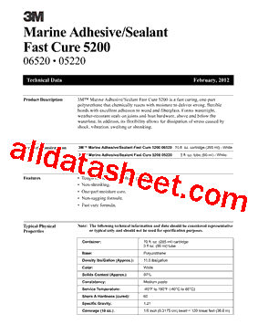 5200 Datasheet PDF - 3M Electronics