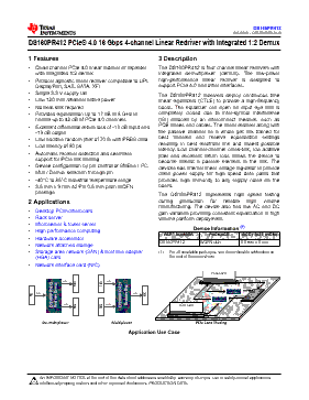 DS160PR412RUAT Datasheet PDF - Texas Instruments