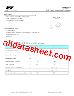 PXT8550 Datasheet PDF - Jinan Jing Heng Electronics Co., Ltd.