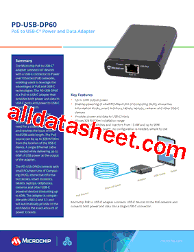 PD-USB-DP60. Datasheet PDF - Microchip Technology