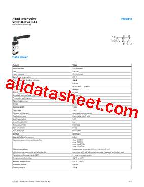 8080931 Datasheet PDF - Festo Corporation.