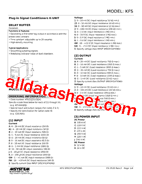 KFS-J1-R Datasheet PDF - M-System Co.,Ltd.
