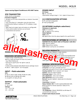 M3LR-R4/A/UL Datasheet PDF - M-System Co.,Ltd.