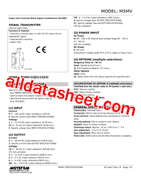 M5MV-15A-R Datasheet PDF - M-System Co.,Ltd.