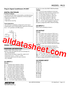 MLS-24W-R Datasheet PDF - M-System Co.,Ltd.