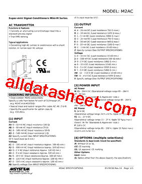 M2AC-AA4W-R2 Datasheet PDF - M-System Co.,Ltd.