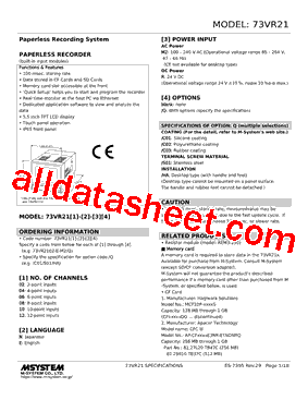 73VR2106-N-M2 Datasheet PDF - M-System Co.,Ltd.