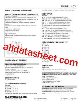 LCY-11FW-R Datasheet PDF - M-System Co.,Ltd.
