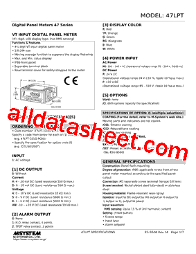 47LPT-1D0YR-R Datasheet PDF - M-System Co.,Ltd.