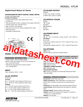 47LM-1D0YR-R Datasheet PDF - M-System Co.,Ltd.