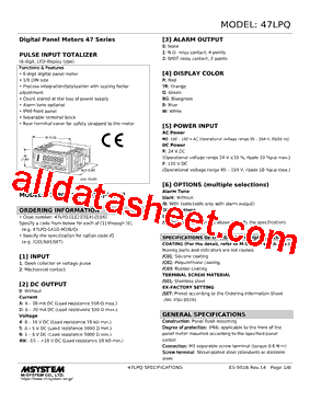 47LPQ-4W0YR-R Datasheet PDF - M-System Co.,Ltd.