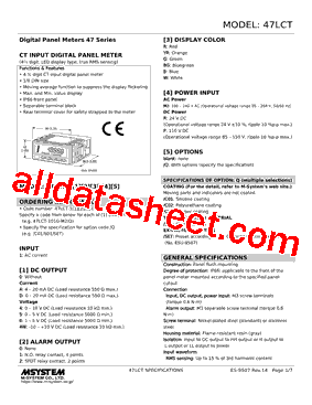 47LCT-1D0YR-R Datasheet PDF - M-System Co.,Ltd.