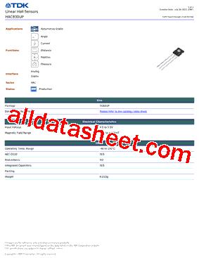 HAC830UP Datasheet PDF - TDK Electronics