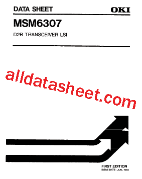 MSM6307 Datasheet PDF - OKI electronic componets