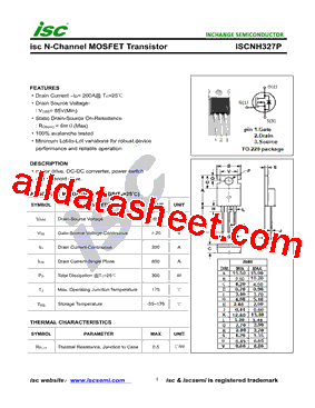ISCNH327P Datasheet PDF - Inchange Semiconductor Company Limited