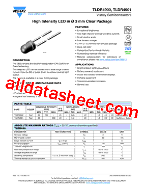 TLDR4901 Datasheet PDF - Vishay Siliconix
