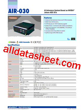 AIR-030 Datasheet PDF - Advantech Co., Ltd.