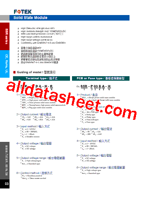 SSR-R10LA-H Datasheet PDF - FOTEK CONTROLS CO., LTD.