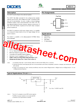 AZ2117 Datasheet PDF - Diodes Incorporated