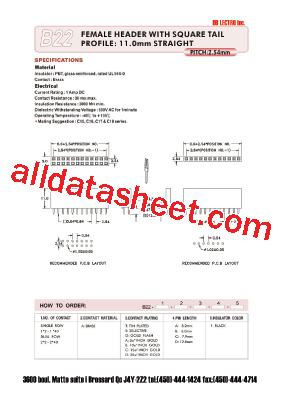 B2222ASC1 Datasheet PDF - DB Lectro Inc