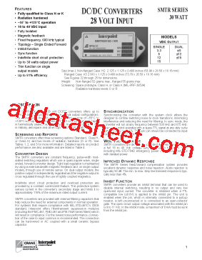SMTR2812D/KR Datasheet PDF - Interpoint Corporation Company