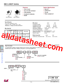 MDP-SSG-LFS Datasheet PDF - C&K Components