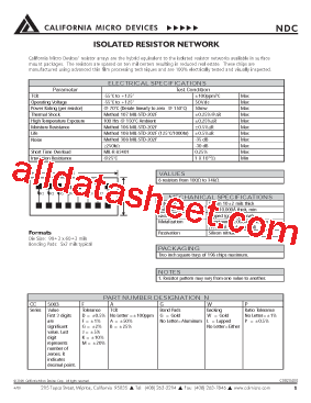 CC5003JBGLP Datasheet PDF - California Micro Devices Corp