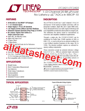 LTC2421IMS Datasheet PDF - Linear Technology