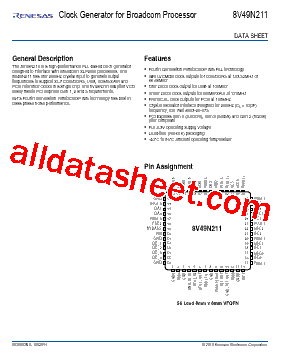 8V49N211 Datasheet PDF - Renesas Technology Corp